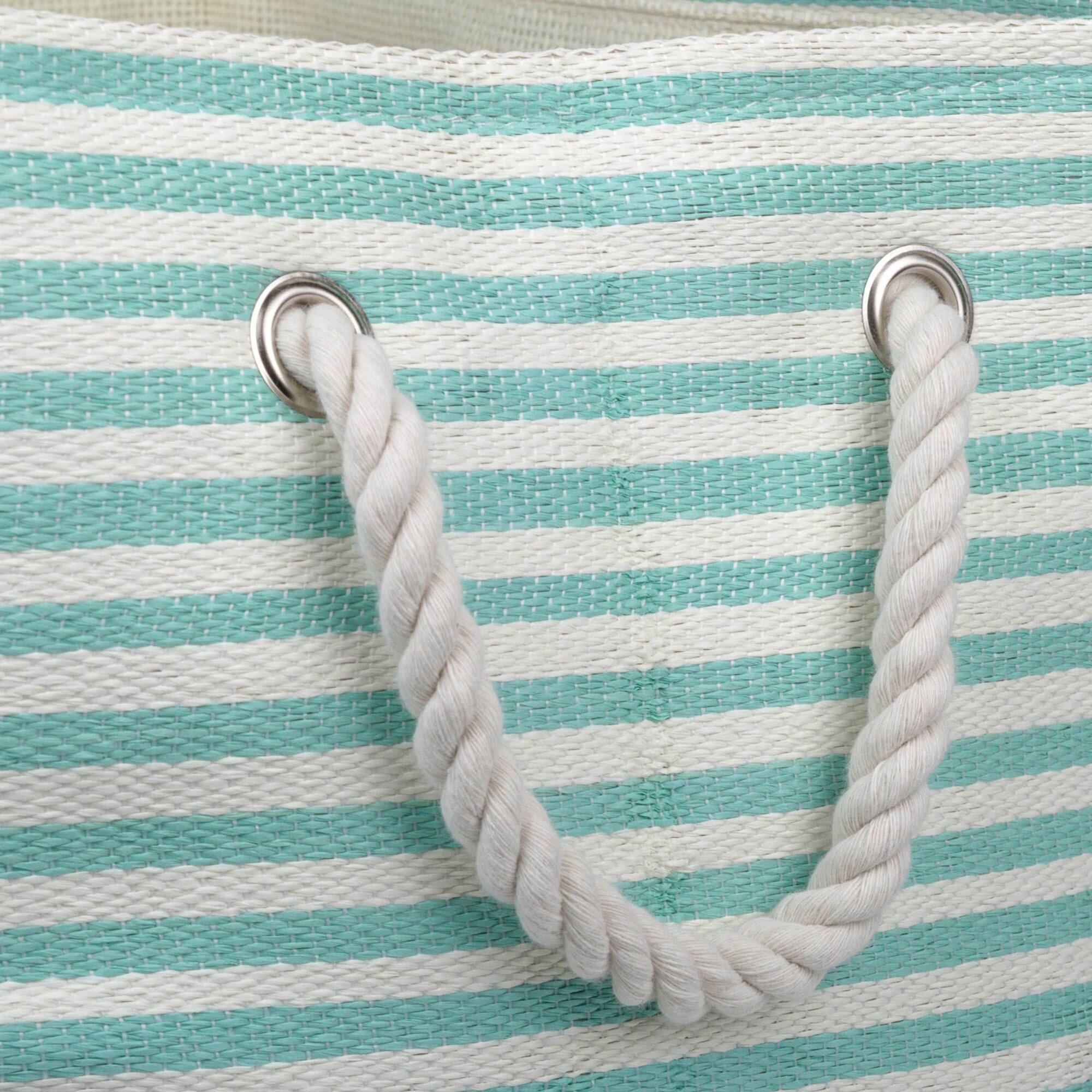 DII® Pinstripe Rectangle Woven Paper Storage Bin